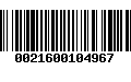 Código de Barras 0021600104967