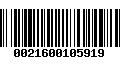 Código de Barras 0021600105919