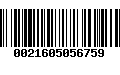 Código de Barras 0021605056759