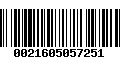 Código de Barras 0021605057251