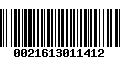 Código de Barras 0021613011412