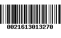 Código de Barras 0021613013270