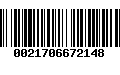 Código de Barras 0021706672148