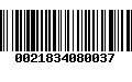 Código de Barras 0021834080037