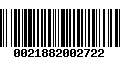 Código de Barras 0021882002722