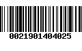 Código de Barras 0021901404025