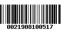 Código de Barras 0021908100517