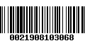 Código de Barras 0021908103068