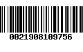 Código de Barras 0021908109756