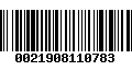 Código de Barras 0021908110783