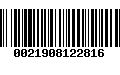 Código de Barras 0021908122816