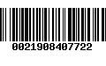 Código de Barras 0021908407722