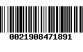 Código de Barras 0021908471891