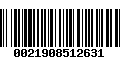 Código de Barras 0021908512631