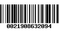 Código de Barras 0021908632094