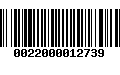 Código de Barras 0022000012739