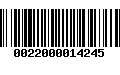 Código de Barras 0022000014245