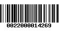 Código de Barras 0022000014269