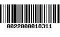 Código de Barras 0022000018311