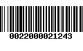 Código de Barras 0022000021243