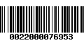 Código de Barras 0022000076953