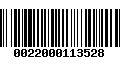 Código de Barras 0022000113528