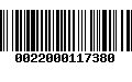 Código de Barras 0022000117380