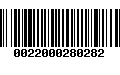 Código de Barras 0022000280282