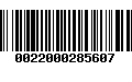 Código de Barras 0022000285607