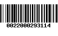 Código de Barras 0022000293114