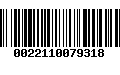 Código de Barras 0022110079318