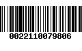 Código de Barras 0022110079806