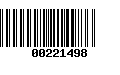 Código de Barras 00221498