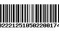 Código de Barras 00222125105022001746