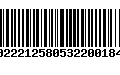 Código de Barras 00222125805322001841