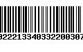 Código de Barras 00222133403322003071