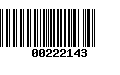 Código de Barras 00222143