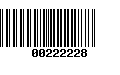 Código de Barras 00222228