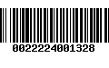 Código de Barras 0022224001328