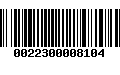 Código de Barras 0022300008104