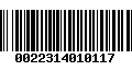 Código de Barras 0022314010117