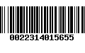 Código de Barras 0022314015655