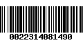 Código de Barras 0022314081490