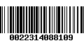 Código de Barras 0022314088109