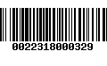 Código de Barras 0022318000329