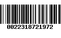 Código de Barras 0022318721972