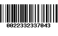 Código de Barras 0022332337043