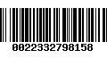 Código de Barras 0022332798158