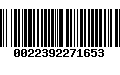 Código de Barras 0022392271653