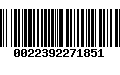 Código de Barras 0022392271851